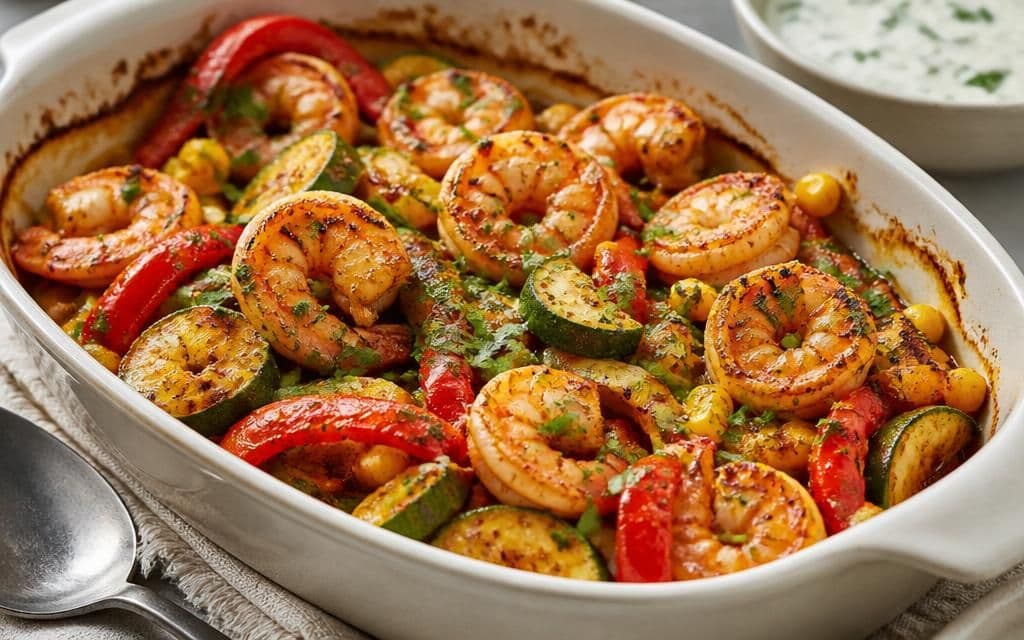 Finished dish: Ancho Lime Baked Shrimp